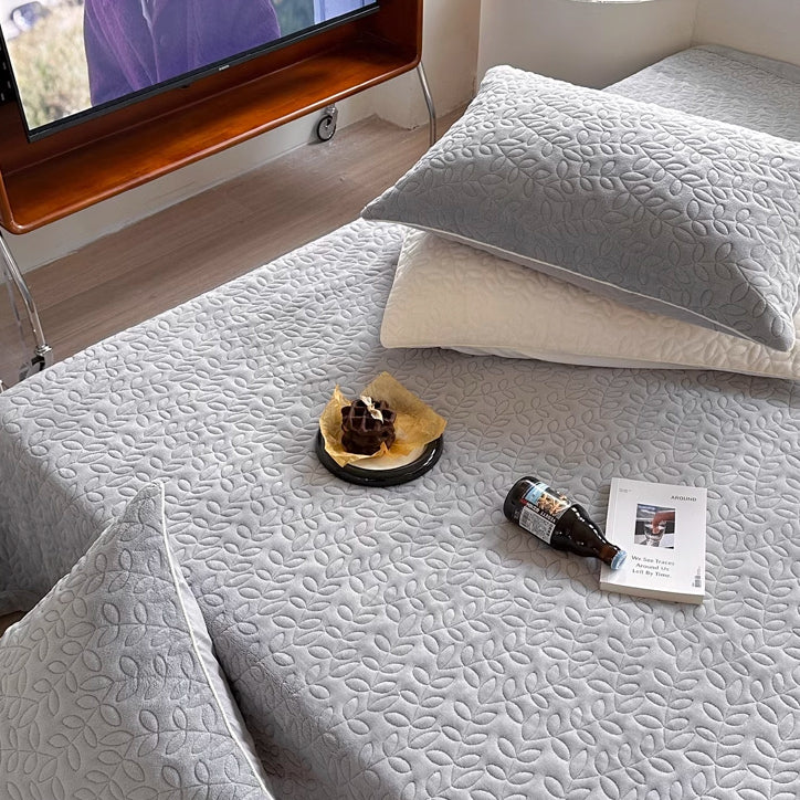 6color leaf velvet mattress sheets & pillow sheets