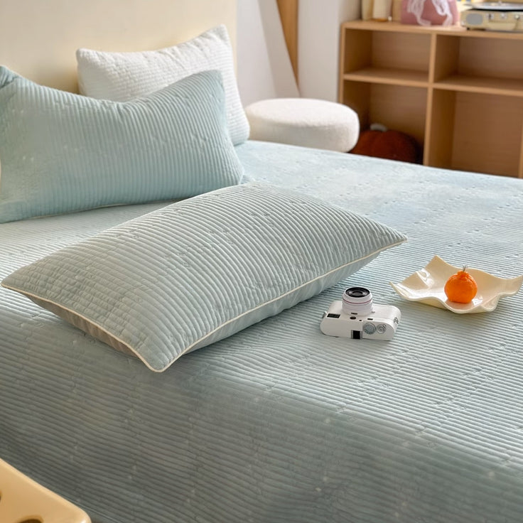 6color rib velvet mattress sheets & pillow sheets