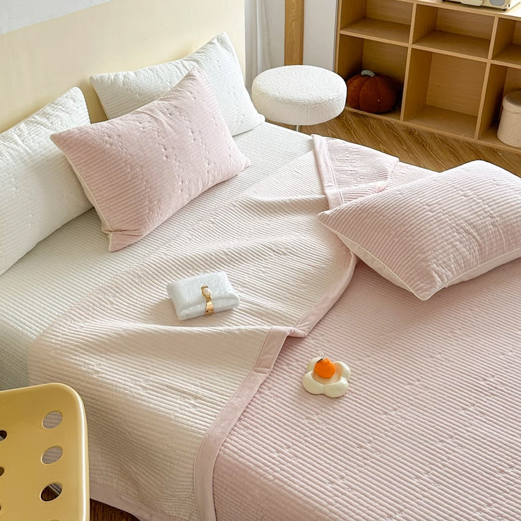 6color rib velvet mattress sheets & pillow sheets