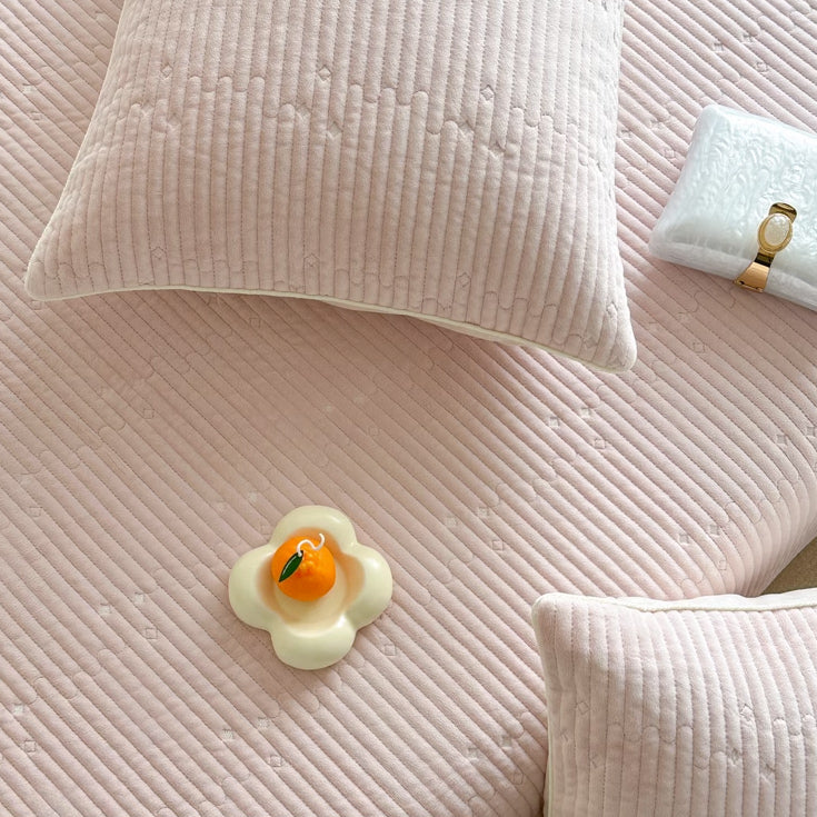 6color rib velvet mattress sheets & pillow sheets