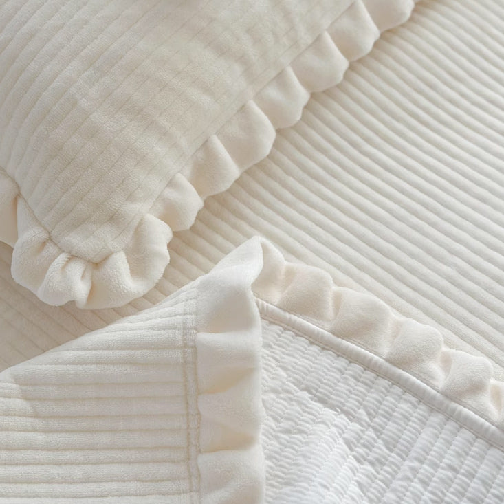 8color frill velvet mattress sheets & pillow sheets