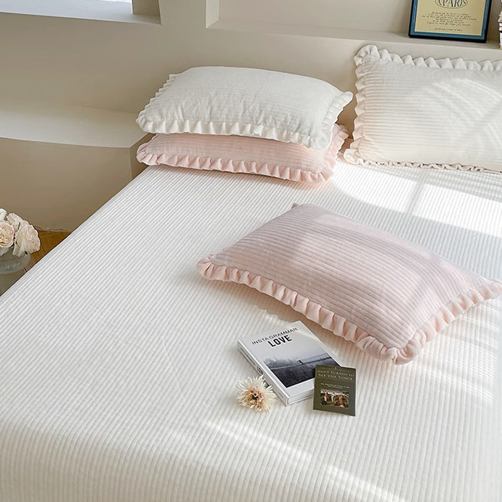 8color frill velvet mattress sheets & pillow sheets