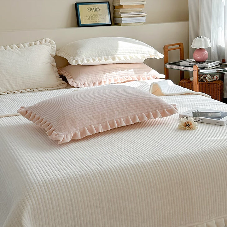 8color frill velvet mattress sheets & pillow sheets