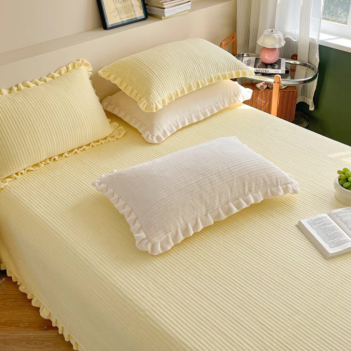 8color frill velvet mattress sheets & pillow sheets