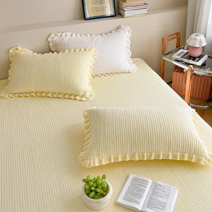 8color frill velvet mattress sheets & pillow sheets