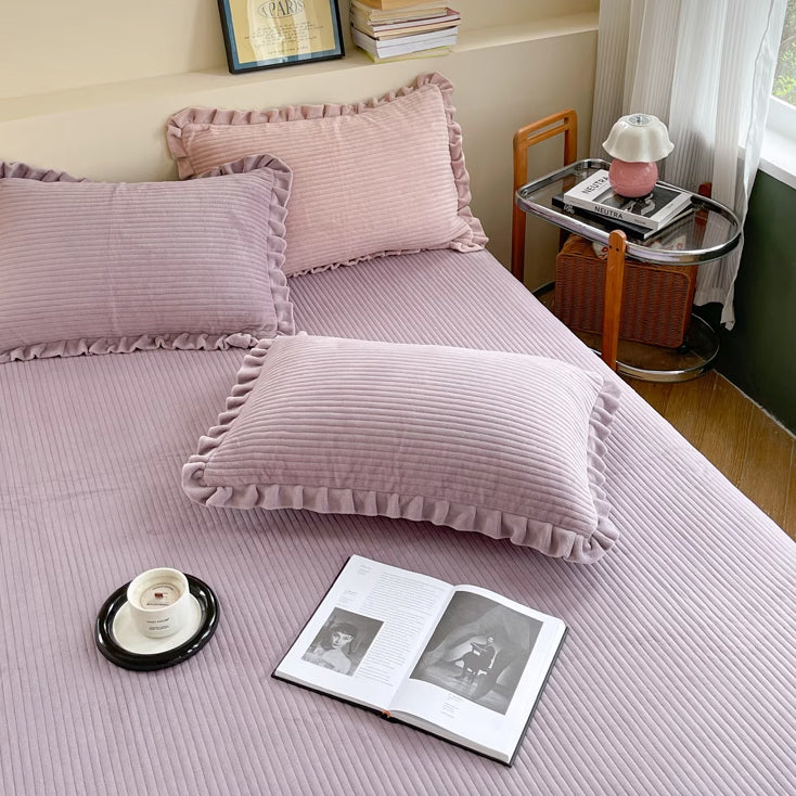 8color frill velvet mattress sheets & pillow sheets