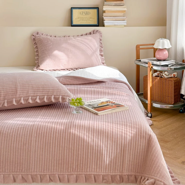 8color frill velvet mattress sheets & pillow sheets