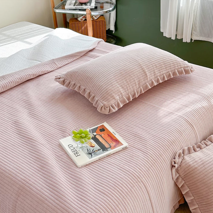 8color frill velvet mattress sheets & pillow sheets