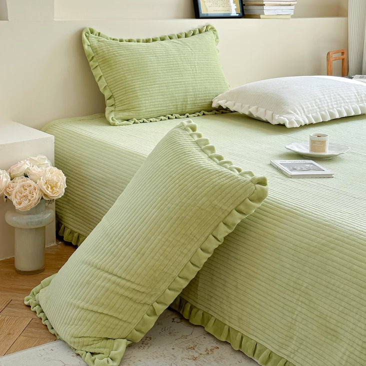 8color frill velvet mattress sheets & pillow sheets