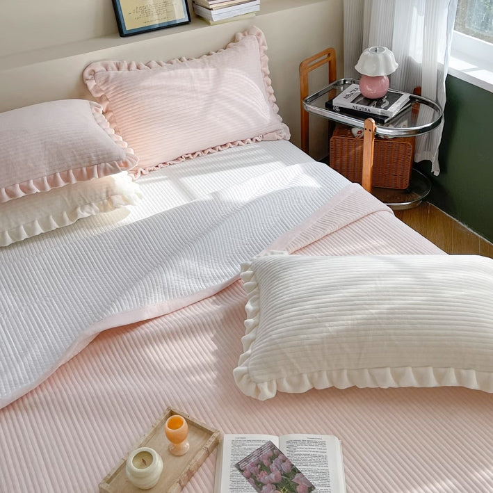 8color frill velvet mattress sheets & pillow sheets