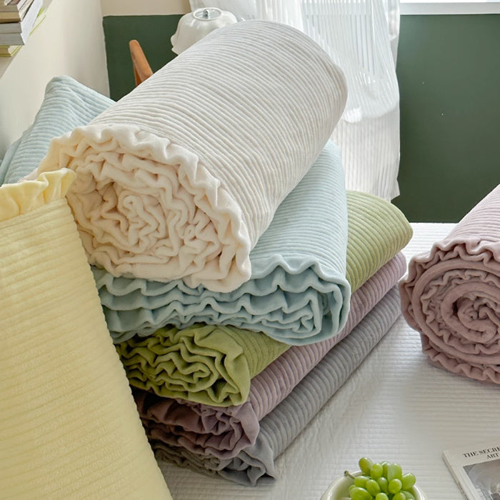 8color frill velvet mattress sheets & pillow sheets