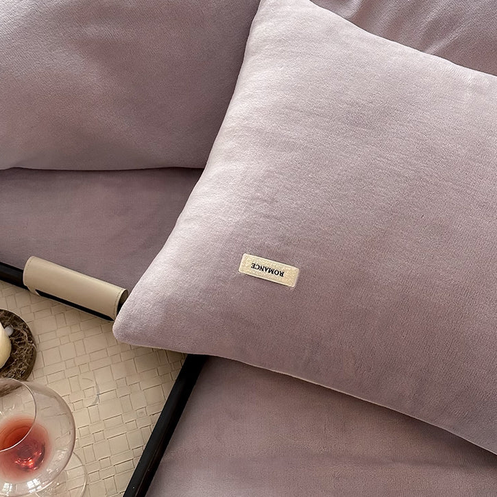 12color two tone velvet quilt cover & pillow sheets