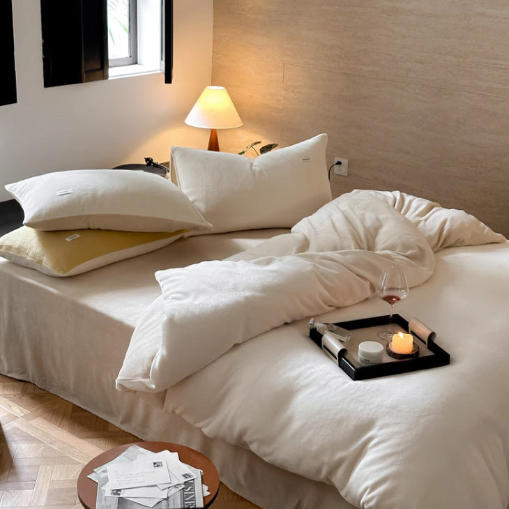 12color two tone velvet quilt cover & pillow sheets