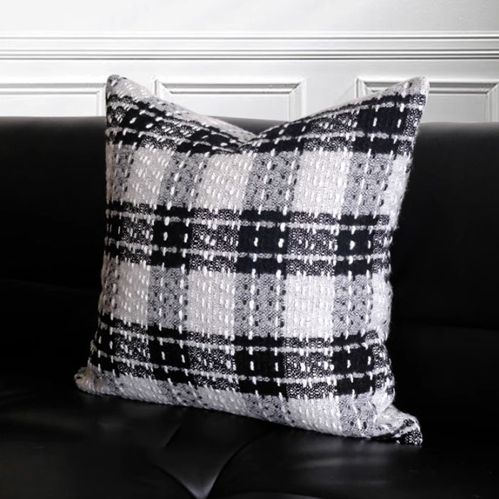 3color fluffy tweed cushion