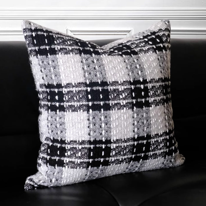 3color fluffy tweed cushion