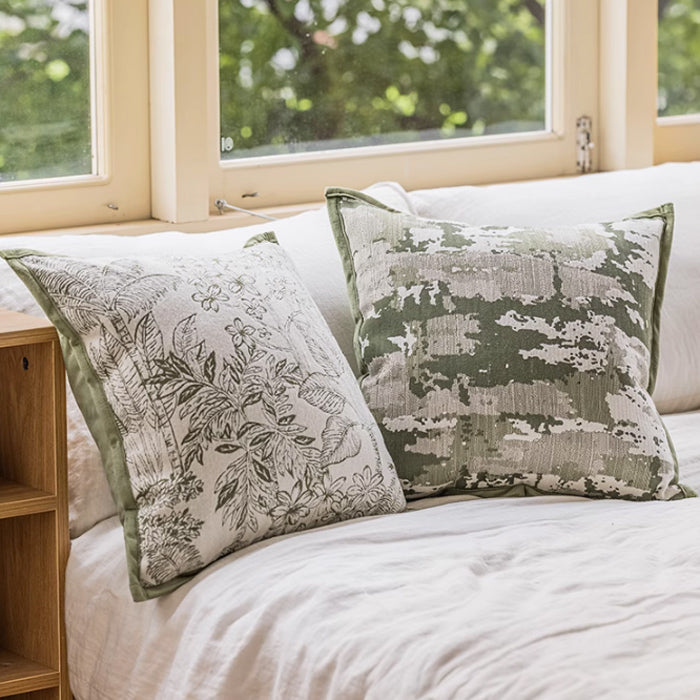 4design jacquard flower cushion