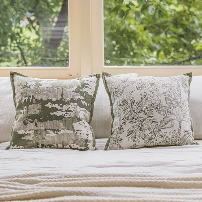 4design jacquard flower cushion