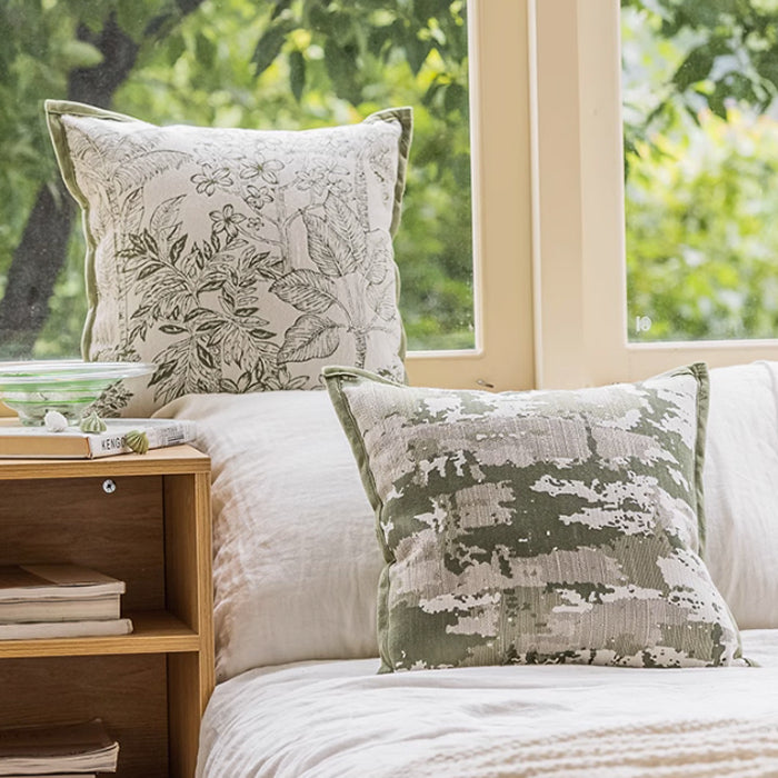 4design jacquard flower cushion