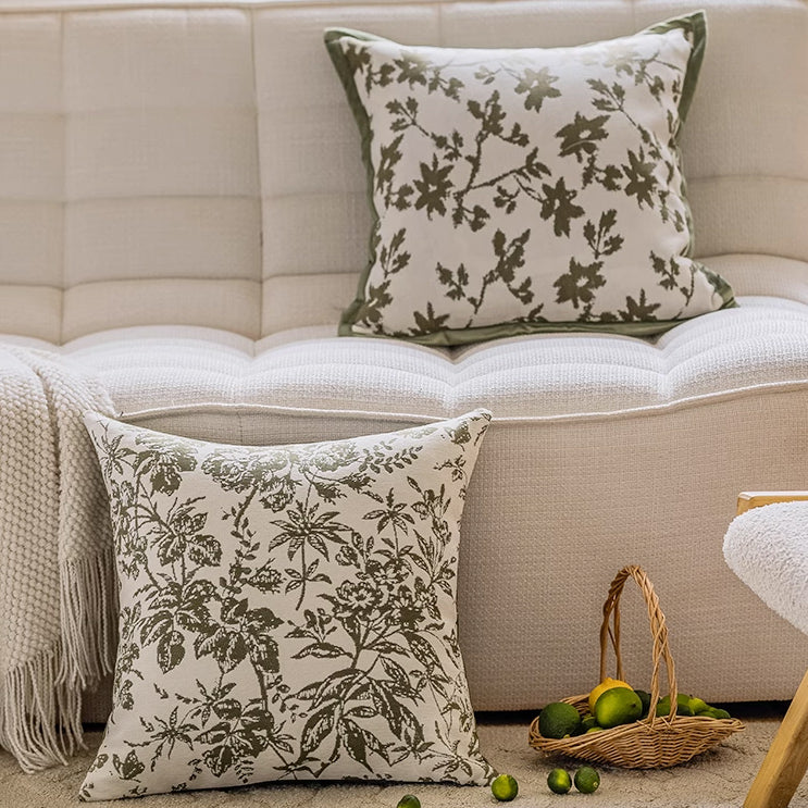 4design jacquard flower cushion