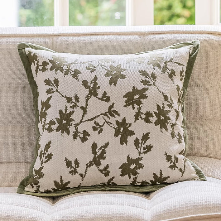 4design jacquard flower cushion