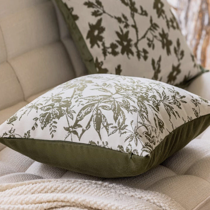 4design jacquard flower cushion