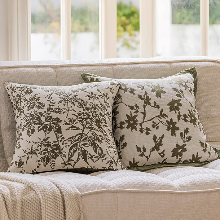 4design jacquard flower cushion