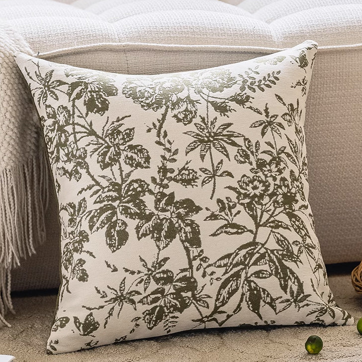 4design jacquard flower cushion
