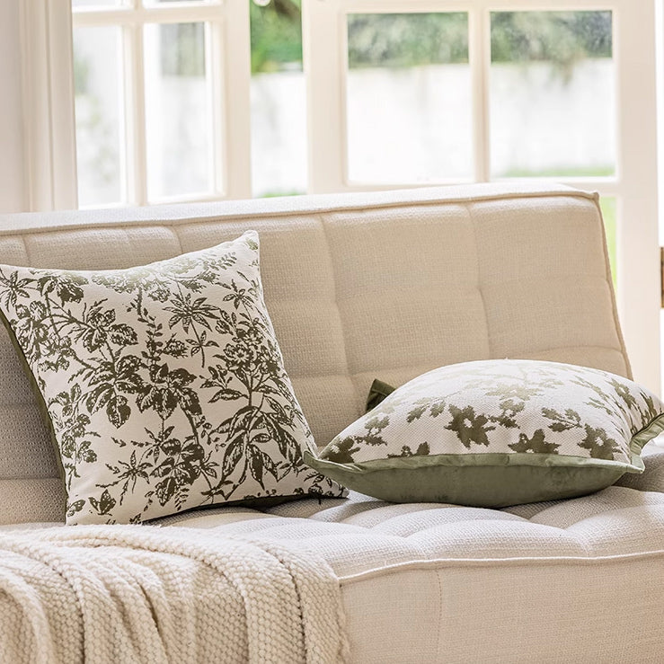 4design jacquard flower cushion