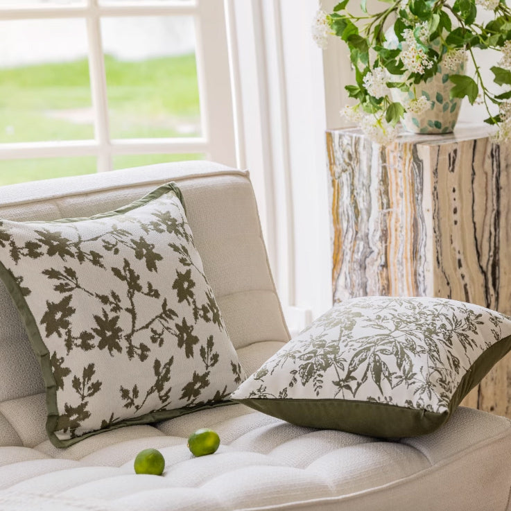 4design jacquard flower cushion