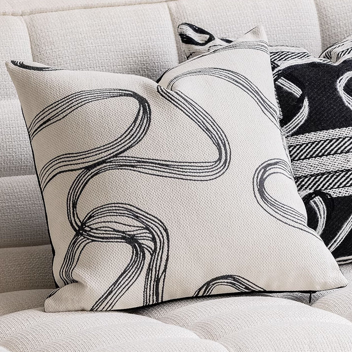 3design black yarn cushion