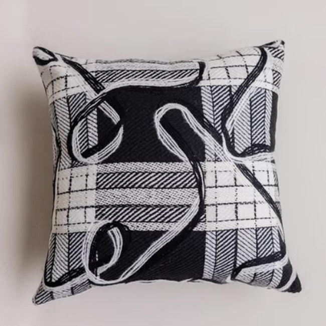 3design black yarn cushion