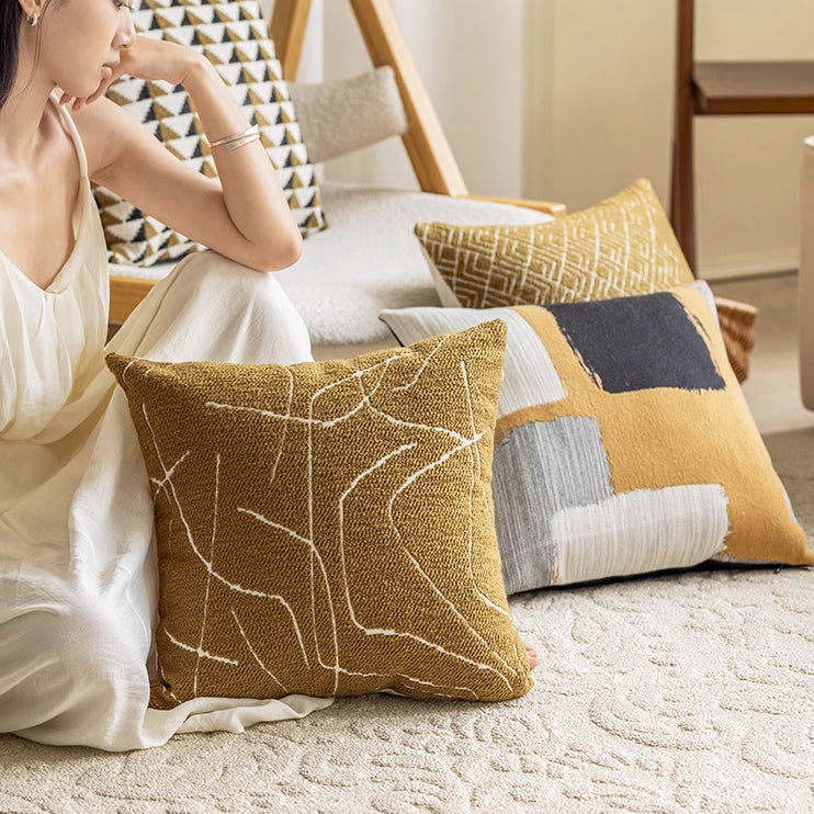 4design yellow modern cushion