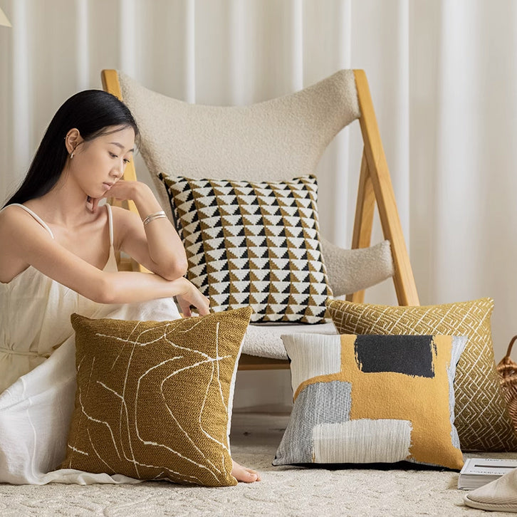 4design yellow modern cushion