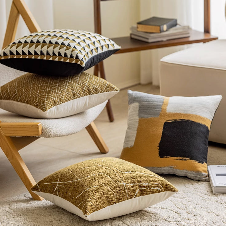 4design yellow modern cushion