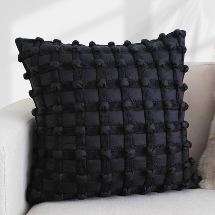 4design monotone check cushion