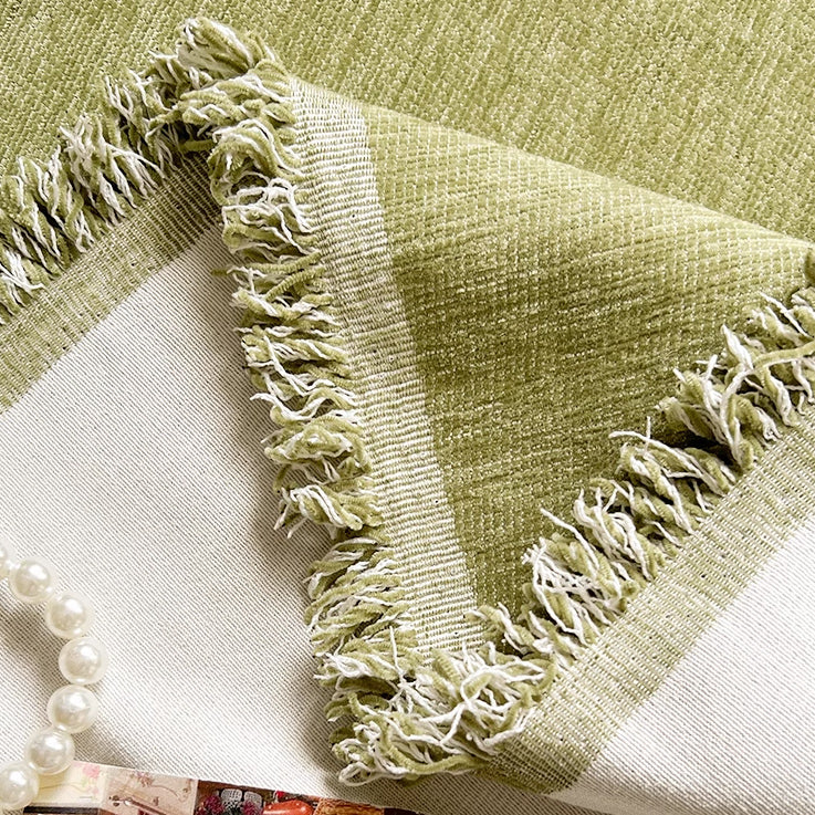 4color soft fringe sofa cover