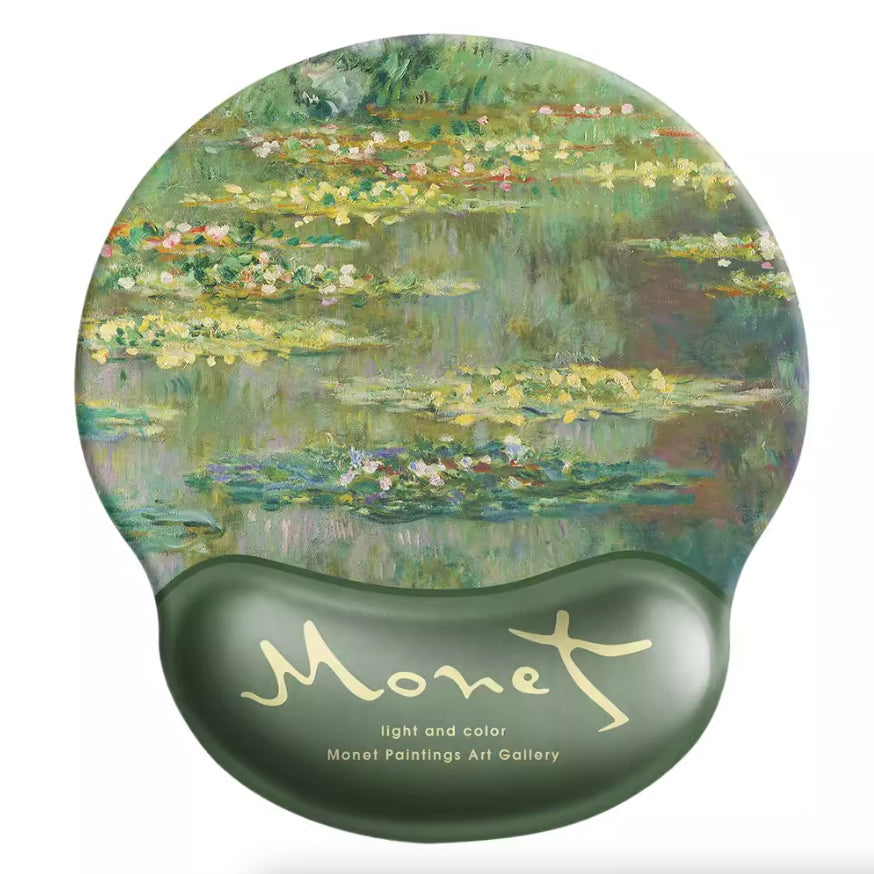 green oil paint mouse pad & wrist rest