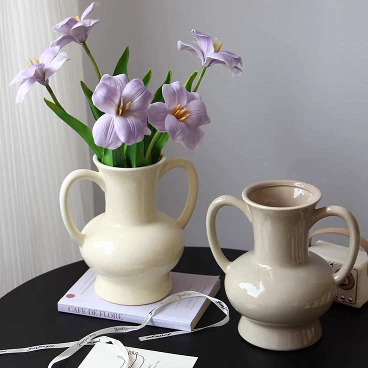 2color handle water bottle vase