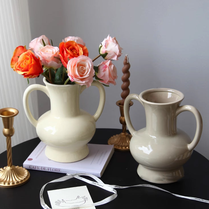 2color handle water bottle vase