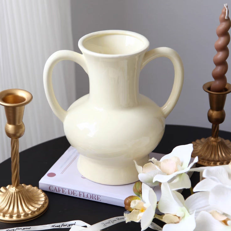 2color handle water bottle vase