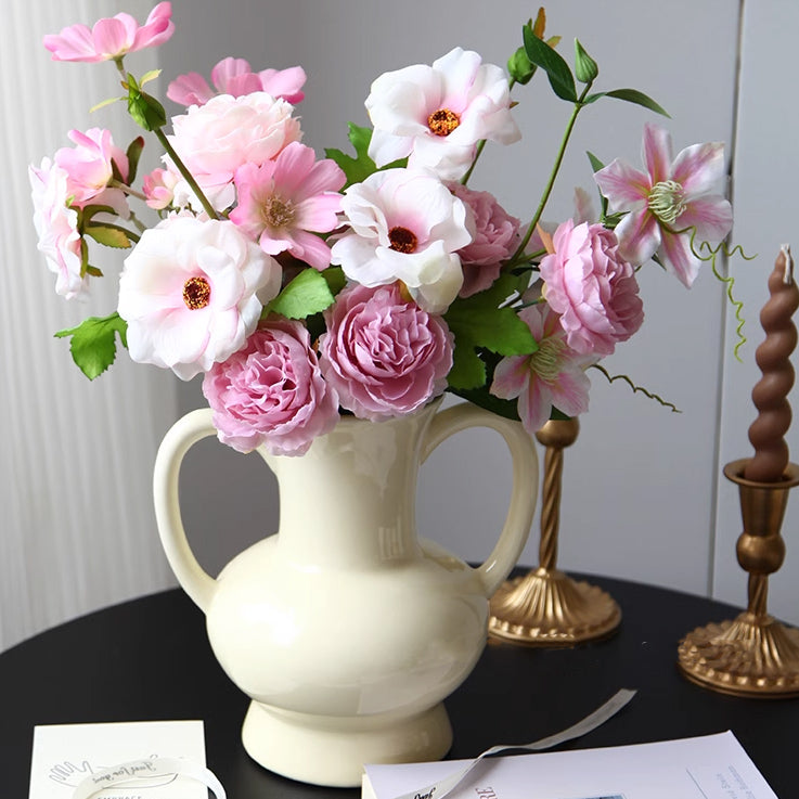 2color handle water bottle vase