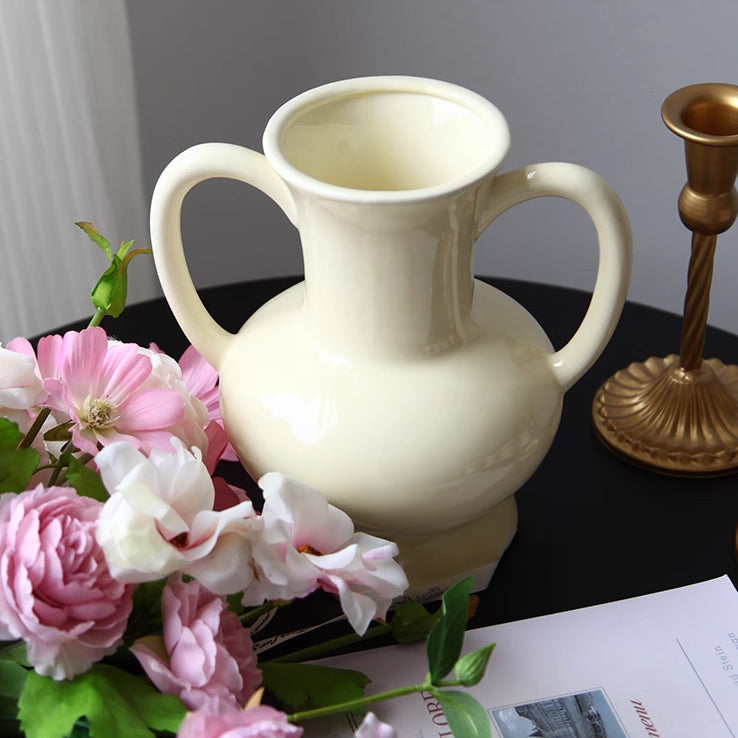 2color handle water bottle vase