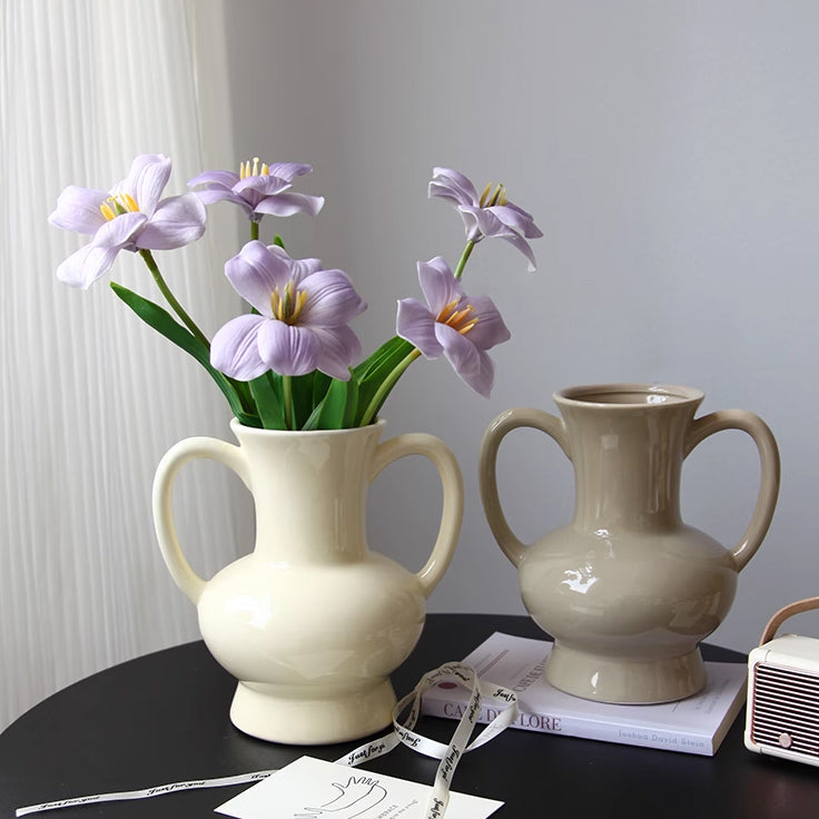 2color handle water bottle vase