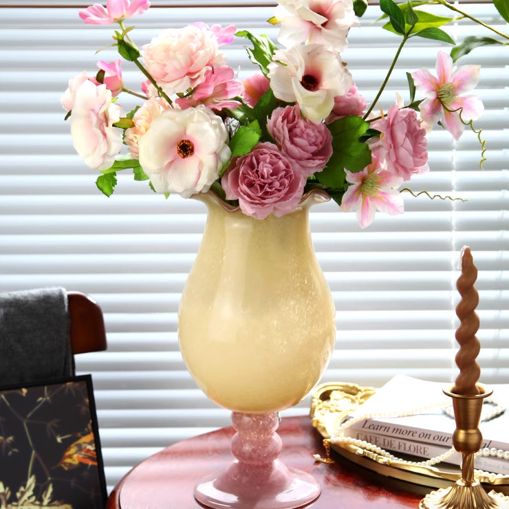 two tone retro glass vase