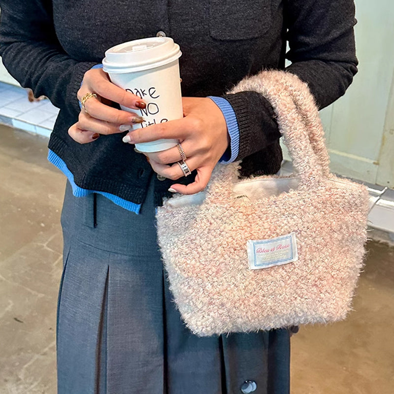 mix knit mini bag