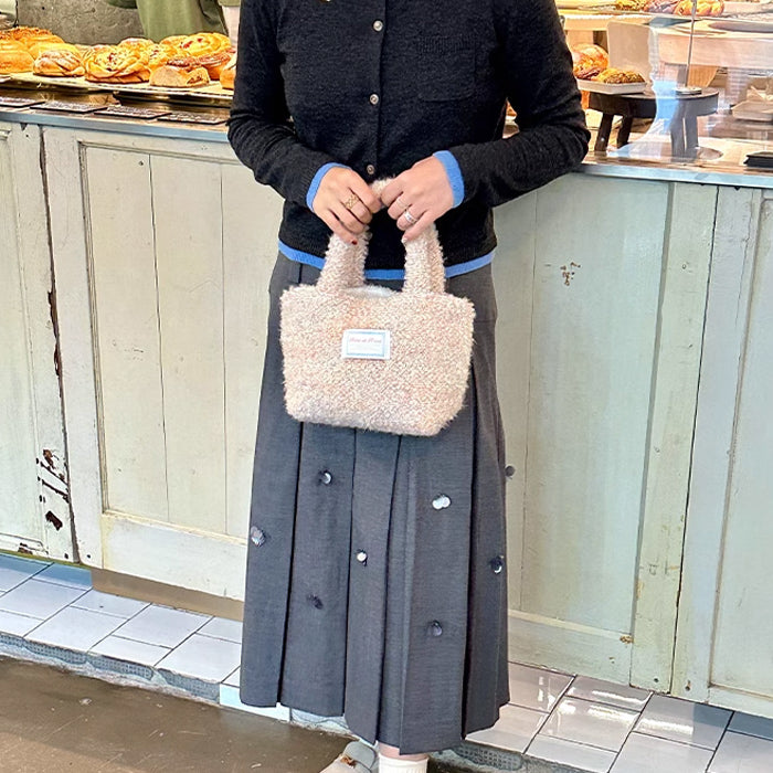 mix knit mini bag
