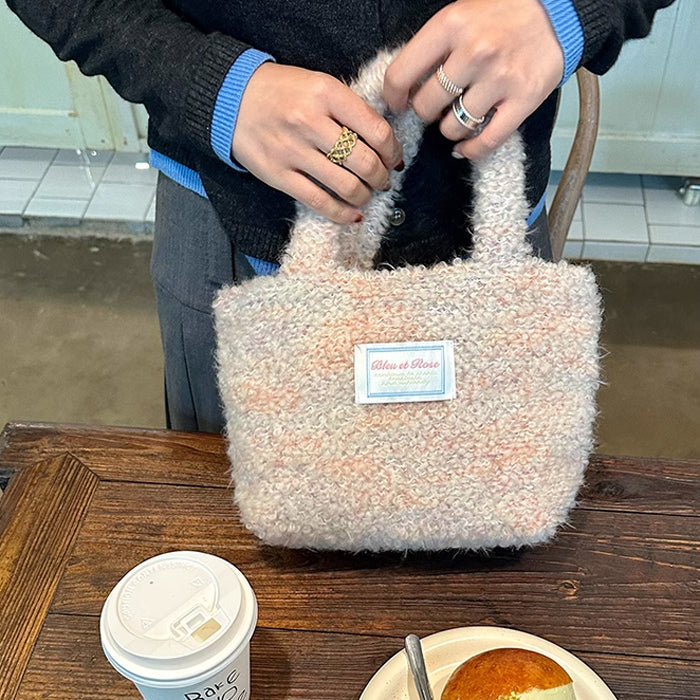 mix knit mini bag