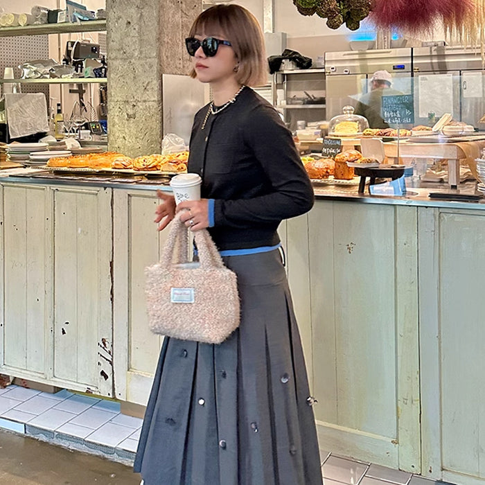 mix knit mini bag