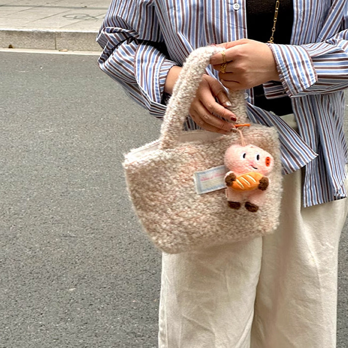 mix knit mini bag