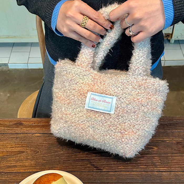 mix knit mini bag